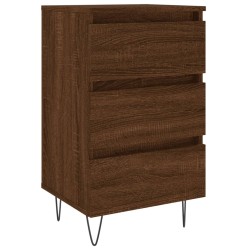 vidaXL Mesita de noche madera de ingeniería marrón roble 40x35x69 cm