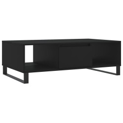 vidaXL Mesa de centro madera de ingeniería negro 104x60x35 cm