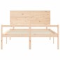 vidaXL Cama para personas mayores con cabecero madera maciza 160x200cm vidaXL Cama para personas mayores con cabecero madera maciza 160x200cm