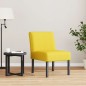 vidaXL Silla tapizada de tela amarillo claro vidaXL Silla tapizada de tela amarillo claro