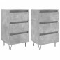 vidaXL Mesitas noche 2 uds madera ingeniería gris hormigón 40x35x69 cm vidaXL Mesitas noche 2 uds madera ingeniería gris hormigón 40x35x69 cm