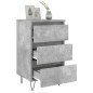 vidaXL Mesitas noche 2 uds madera ingeniería gris hormigón 40x35x69 cm vidaXL Mesitas noche 2 uds madera ingeniería gris hormigón 40x35x69 cm