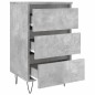 vidaXL Mesitas noche 2 uds madera ingeniería gris hormigón 40x35x69 cm vidaXL Mesitas noche 2 uds madera ingeniería gris hormigón 40x35x69 cm