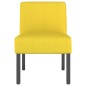 vidaXL Silla tapizada de tela amarillo claro vidaXL Silla tapizada de tela amarillo claro