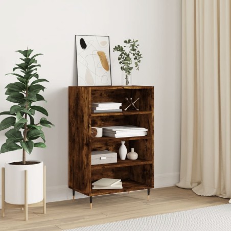 vidaXL Aparador alto madera de ingeniería roble ahumado 57x35x90 cm