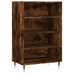 vidaXL Aparador alto madera de ingeniería roble ahumado 57x35x90 cm