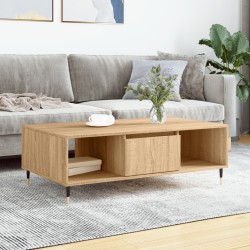 vidaXL Mesa de centro madera de ingeniería roble Sonoma 104x60x35 cm