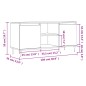 vidaXL Mueble de TV madera de ingeniería marrón roble 104x35x50 cm