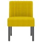 vidaXL Silla tapizada de terciopelo amarillo