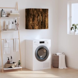 vidaXL Armario de pared madera de ingeniería roble ahumado 60x31x60 cm