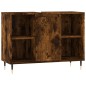 vidaXL Mueble de baño madera de ingeniería roble ahumado 80x33x60 cm vidaXL Mueble de baño madera de ingeniería roble ahumado 80x33x60 cm