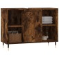 vidaXL Mueble de baño madera de ingeniería roble ahumado 80x33x60 cm vidaXL Mueble de baño madera de ingeniería roble ahumado 80x33x60 cm