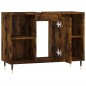 vidaXL Mueble de baño madera de ingeniería roble ahumado 80x33x60 cm vidaXL Mueble de baño madera de ingeniería roble ahumado 80x33x60 cm