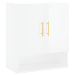 vidaXL Armario de pared madera de ingeniería blanco brillo 60x31x70 cm