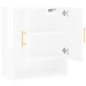 vidaXL Armario de pared madera de ingeniería blanco brillo 60x31x70 cm