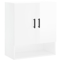 vidaXL Armario de pared madera de ingeniería blanco brillo 60x31x70 cm