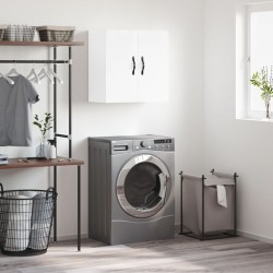 vidaXL Armario pared madera contrachapada blanco brillo 60x31x60 cm