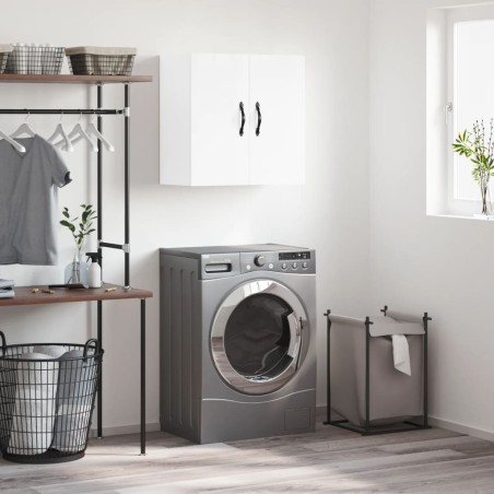 vidaXL Armario pared madera contrachapada blanco brillo 60x31x60 cm