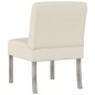 vidaXL Silla tapizada con botones tela color lino vidaXL Silla tapizada con botones tela color lino
