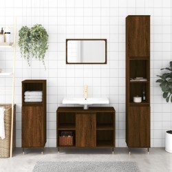 vidaXL Mueble de baño madera de ingeniería roble marrón 80x33x60 cm