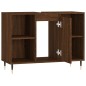 vidaXL Mueble de baño madera de ingeniería roble marrón 80x33x60 cm vidaXL Mueble de baño madera de ingeniería roble marrón 80x33x60 cm