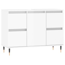 vidaXL Mueble de baño madera de ingeniería blanco brillo 80x33x60 cm
