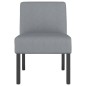 vidaXL Silla tapizada de tela gris claro vidaXL Silla tapizada de tela gris claro