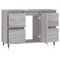 vidaXL Mueble de baño madera de ingeniería gris Sonoma 80x33x60 cm vidaXL Mueble de baño madera de ingeniería gris Sonoma 80x33x60 cm