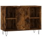 vidaXL Mueble de baño madera de ingeniería roble ahumado 80x33x60 cm vidaXL Mueble de baño madera de ingeniería roble ahumado 80x33x60 cm