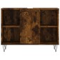 vidaXL Mueble de baño madera de ingeniería roble ahumado 80x33x60 cm vidaXL Mueble de baño madera de ingeniería roble ahumado 80x33x60 cm