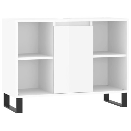 vidaXL Mueble de baño madera de ingeniería blanco brillo 80x33x60 cm