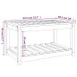 vidaXL Mesa de jardín madera maciza de pino 82,5x50,5x45 cm vidaXL Mesa de jardín madera maciza de pino 82,5x50,5x45 cm