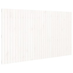 vidaXL Cabecero de cama de pared madera maciza pino blanco 204x3x110cm