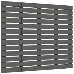 vidaXL Cabecero de cama de pared madera maciza pino gris 146x3x91,5