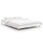 vidaXL Estructura de cama madera contrachapada blanco brillo 140x190cm vidaXL Estructura de cama madera contrachapada blanco brillo 140x190cm