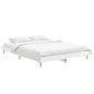 vidaXL Estructura de cama madera contrachapada blanco brillo 140x190cm vidaXL Estructura de cama madera contrachapada blanco brillo 140x190cm