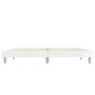 vidaXL Estructura de cama madera contrachapada blanco brillo 140x190cm vidaXL Estructura de cama madera contrachapada blanco brillo 140x190cm