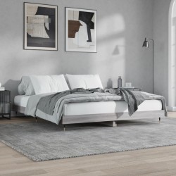 vidaXL Estructura de cama madera contrachapada gris Sonoma 120x200 cm