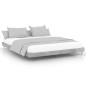 vidaXL Estructura de cama madera contrachapada gris hormigón 160x200cm