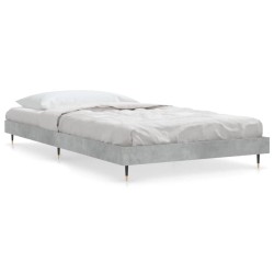 vidaXL Estructura de cama madera contrachapada gris hormigón 90x200cm