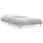 vidaXL Estructura de cama madera contrachapada gris hormigón 90x200cm