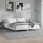 vidaXL Estructura de cama madera contrachapada blanco brillo 140x200cm vidaXL Estructura de cama madera contrachapada blanco brillo 140x200cm