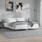 vidaXL Estructura de cama con LED madera maciza blanca 200x200 cm vidaXL Estructura de cama con LED madera maciza blanca 200x200 cm