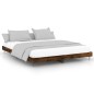 vidaXL Estructura de cama madera contrachapada roble ahumado 100x200cm vidaXL Estructura de cama madera contrachapada roble ahumado 100x200cm
