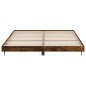 vidaXL Estructura de cama madera contrachapada roble ahumado 100x200cm vidaXL Estructura de cama madera contrachapada roble ahumado 100x200cm