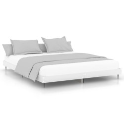 vidaXL Estructura de cama madera contrachapada blanca 120x200 cm