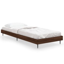 vidaXL Estructura de cama madera contrachapada roble marrón 75x190 cm