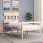 vidaXL Cama para personas mayores con cabecero madera maciza vidaXL Cama para personas mayores con cabecero madera maciza
