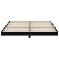 vidaXL Estructura de cama con LED madera maciza negra 160x200 cm