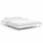 vidaXL Estructura de cama madera contrachapada blanco brillo 135x190cm